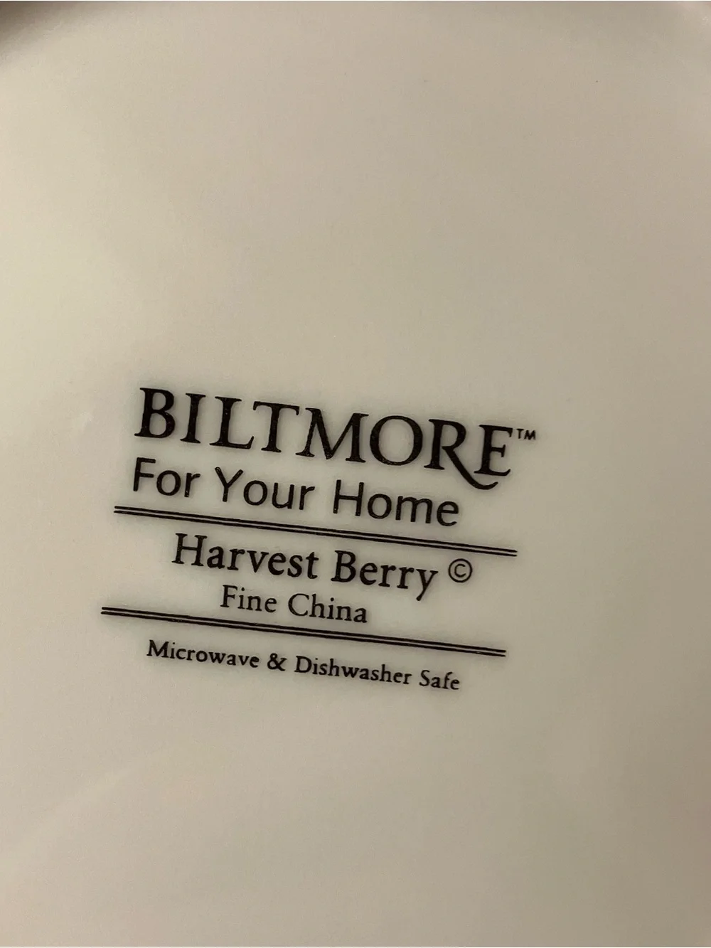 Biltmore for the Home dishwasher safe